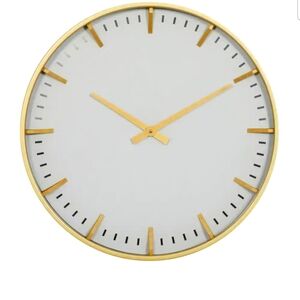 CosmoLiving by Cosmopolitan Cream White Analog Round Wall Standard Clock NIB